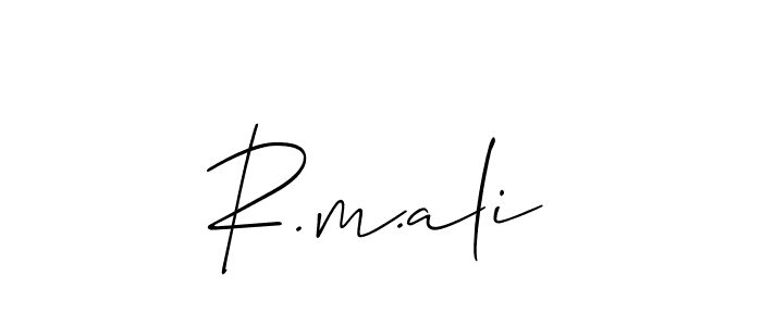 Design your own signature with our free online signature maker. With this signature software, you can create a handwritten (Allison_Script) signature for name R.m.ali. R.m.ali signature style 2 images and pictures png