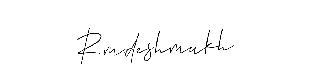 It looks lik you need a new signature style for name R.m.deshmukh. Design unique handwritten (Allison_Script) signature with our free signature maker in just a few clicks. R.m.deshmukh signature style 2 images and pictures png