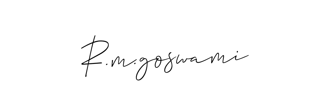 Best and Professional Signature Style for R.m.goswami. Allison_Script Best Signature Style Collection. R.m.goswami signature style 2 images and pictures png