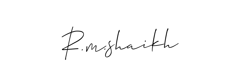 Make a short R.m.shaikh signature style. Manage your documents anywhere anytime using Allison_Script. Create and add eSignatures, submit forms, share and send files easily. R.m.shaikh signature style 2 images and pictures png