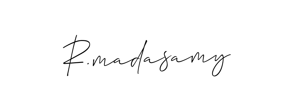 How to Draw R.madasamy signature style? Allison_Script is a latest design signature styles for name R.madasamy. R.madasamy signature style 2 images and pictures png