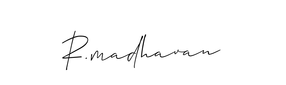 How to make R.madhavan signature? Allison_Script is a professional autograph style. Create handwritten signature for R.madhavan name. R.madhavan signature style 2 images and pictures png