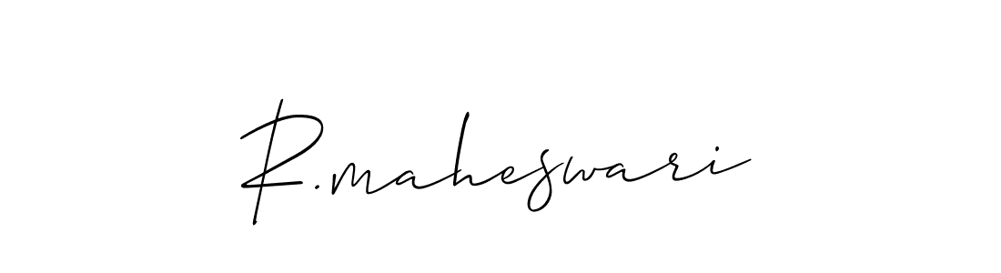 Create a beautiful signature design for name R.maheswari. With this signature (Allison_Script) fonts, you can make a handwritten signature for free. R.maheswari signature style 2 images and pictures png
