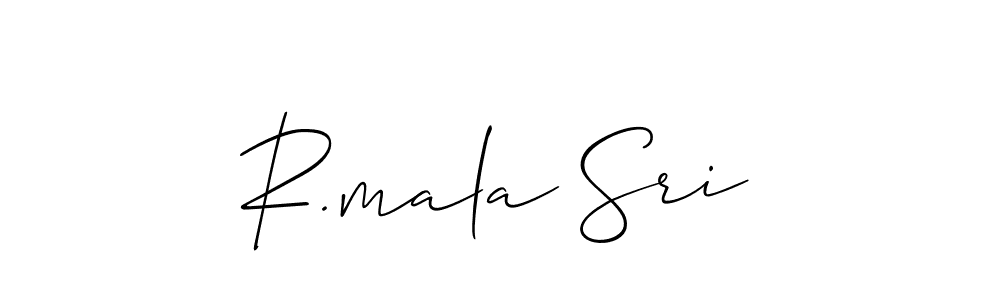 Also we have R.mala Sri name is the best signature style. Create professional handwritten signature collection using Allison_Script autograph style. R.mala Sri signature style 2 images and pictures png