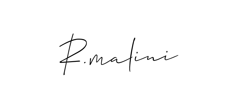 Create a beautiful signature design for name R.malini. With this signature (Allison_Script) fonts, you can make a handwritten signature for free. R.malini signature style 2 images and pictures png