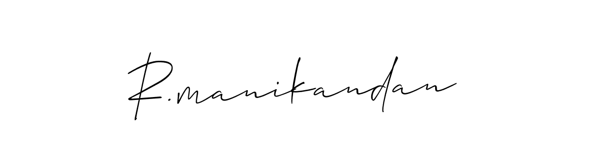 Also we have R.manikandan name is the best signature style. Create professional handwritten signature collection using Allison_Script autograph style. R.manikandan signature style 2 images and pictures png