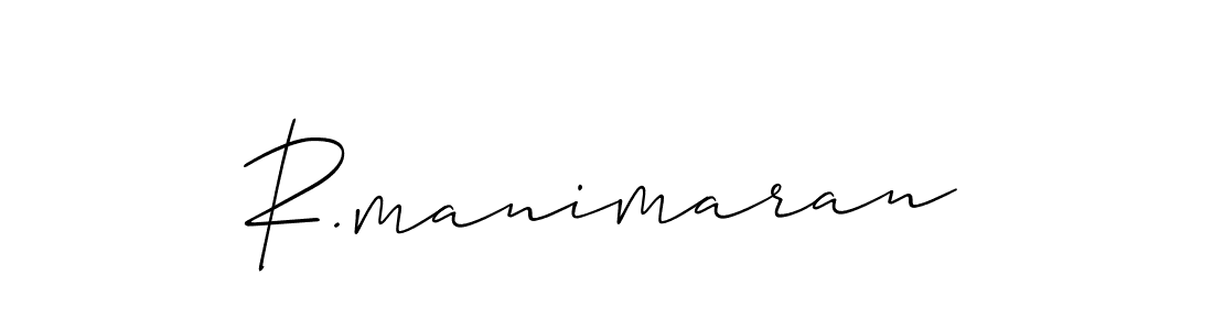 Also we have R.manimaran name is the best signature style. Create professional handwritten signature collection using Allison_Script autograph style. R.manimaran signature style 2 images and pictures png