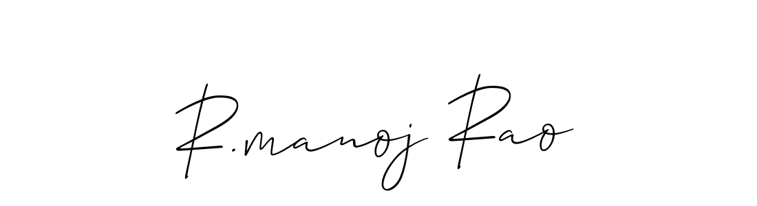 Create a beautiful signature design for name R.manoj Rao. With this signature (Allison_Script) fonts, you can make a handwritten signature for free. R.manoj Rao signature style 2 images and pictures png