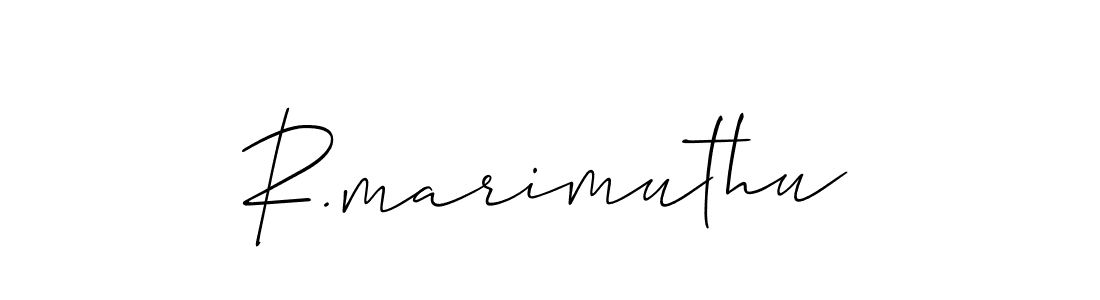 Allison_Script is a professional signature style that is perfect for those who want to add a touch of class to their signature. It is also a great choice for those who want to make their signature more unique. Get R.marimuthu name to fancy signature for free. R.marimuthu signature style 2 images and pictures png
