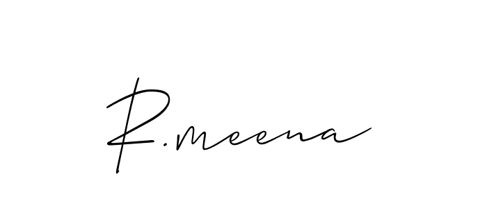 How to make R.meena signature? Allison_Script is a professional autograph style. Create handwritten signature for R.meena name. R.meena signature style 2 images and pictures png