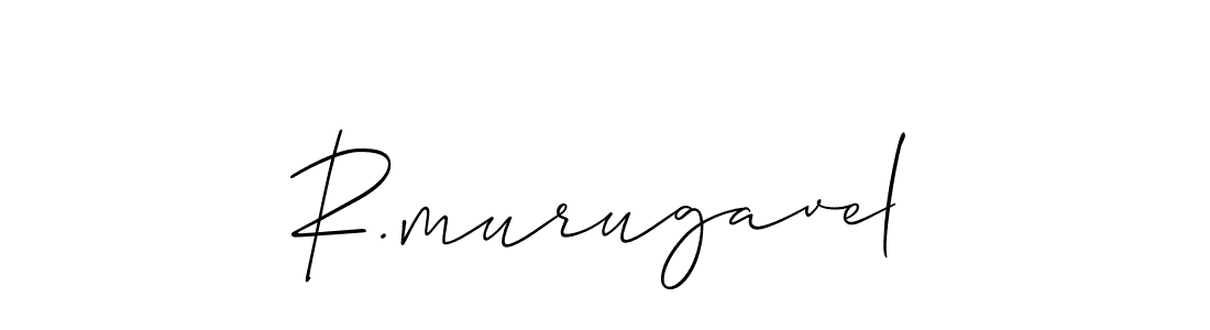 How to make R.murugavel name signature. Use Allison_Script style for creating short signs online. This is the latest handwritten sign. R.murugavel signature style 2 images and pictures png