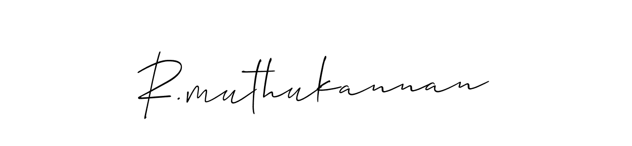 Use a signature maker to create a handwritten signature online. With this signature software, you can design (Allison_Script) your own signature for name R.muthukannan. R.muthukannan signature style 2 images and pictures png