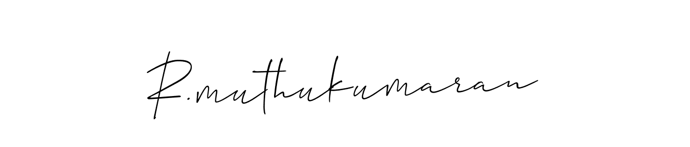 Also You can easily find your signature by using the search form. We will create R.muthukumaran name handwritten signature images for you free of cost using Allison_Script sign style. R.muthukumaran signature style 2 images and pictures png