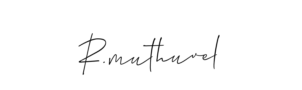 Use a signature maker to create a handwritten signature online. With this signature software, you can design (Allison_Script) your own signature for name R.muthuvel. R.muthuvel signature style 2 images and pictures png