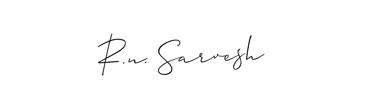 Make a beautiful signature design for name R.n. Sarvesh. Use this online signature maker to create a handwritten signature for free. R.n. Sarvesh signature style 2 images and pictures png