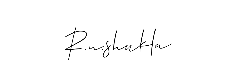 Make a beautiful signature design for name R.n.shukla. With this signature (Allison_Script) style, you can create a handwritten signature for free. R.n.shukla signature style 2 images and pictures png