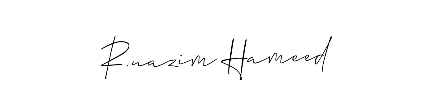 Once you've used our free online signature maker to create your best signature Allison_Script style, it's time to enjoy all of the benefits that R.nazim Hameed name signing documents. R.nazim Hameed signature style 2 images and pictures png