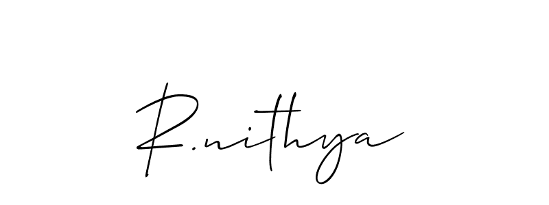 Best and Professional Signature Style for R.nithya. Allison_Script Best Signature Style Collection. R.nithya signature style 2 images and pictures png