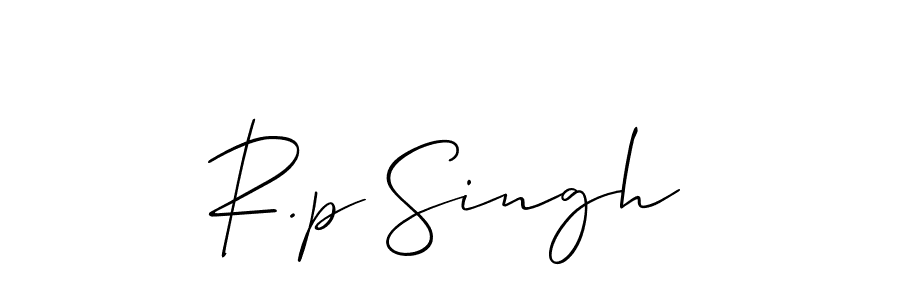 Use a signature maker to create a handwritten signature online. With this signature software, you can design (Allison_Script) your own signature for name R.p Singh. R.p Singh signature style 2 images and pictures png