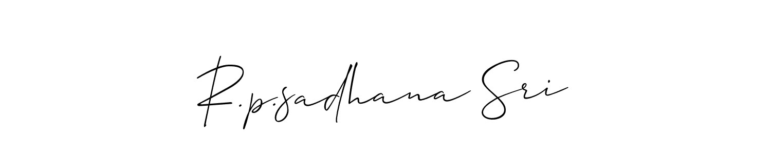 You can use this online signature creator to create a handwritten signature for the name R.p.sadhana Sri. This is the best online autograph maker. R.p.sadhana Sri signature style 2 images and pictures png