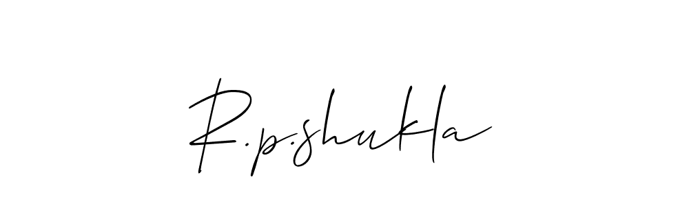 Make a beautiful signature design for name R.p.shukla. With this signature (Allison_Script) style, you can create a handwritten signature for free. R.p.shukla signature style 2 images and pictures png