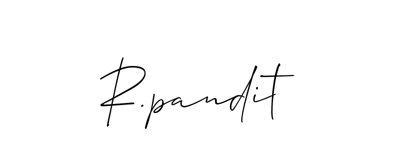 Design your own signature with our free online signature maker. With this signature software, you can create a handwritten (Allison_Script) signature for name R.pandit. R.pandit signature style 2 images and pictures png