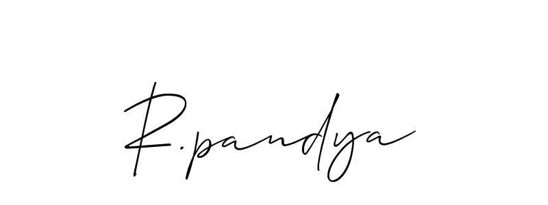 R.pandya stylish signature style. Best Handwritten Sign (Allison_Script) for my name. Handwritten Signature Collection Ideas for my name R.pandya. R.pandya signature style 2 images and pictures png