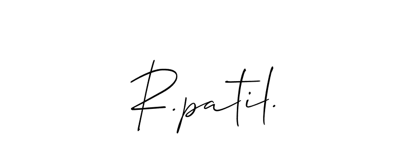 How to make R.patil. signature? Allison_Script is a professional autograph style. Create handwritten signature for R.patil. name. R.patil. signature style 2 images and pictures png