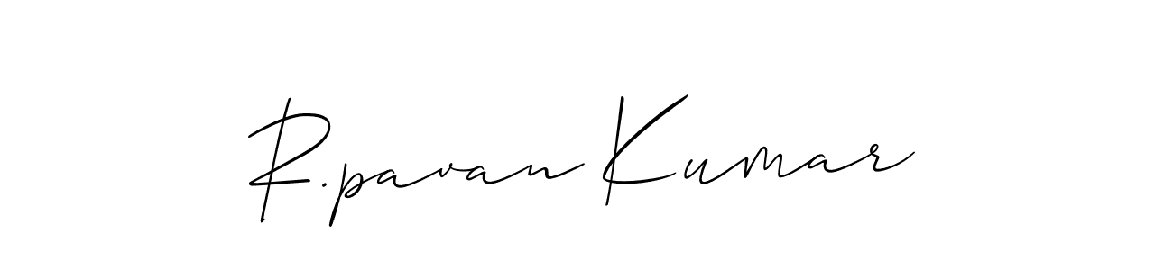 Create a beautiful signature design for name R.pavan Kumar. With this signature (Allison_Script) fonts, you can make a handwritten signature for free. R.pavan Kumar signature style 2 images and pictures png