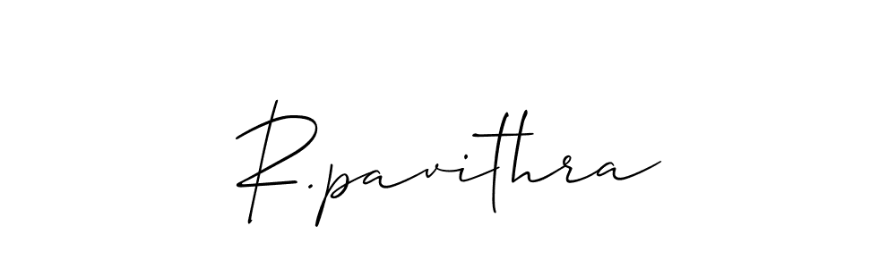 Use a signature maker to create a handwritten signature online. With this signature software, you can design (Allison_Script) your own signature for name R.pavithra. R.pavithra signature style 2 images and pictures png