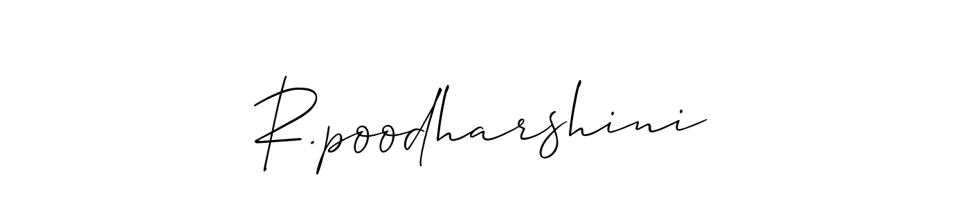 R.poodharshini stylish signature style. Best Handwritten Sign (Allison_Script) for my name. Handwritten Signature Collection Ideas for my name R.poodharshini. R.poodharshini signature style 2 images and pictures png