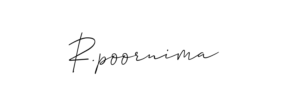 How to Draw R.poornima signature style? Allison_Script is a latest design signature styles for name R.poornima. R.poornima signature style 2 images and pictures png