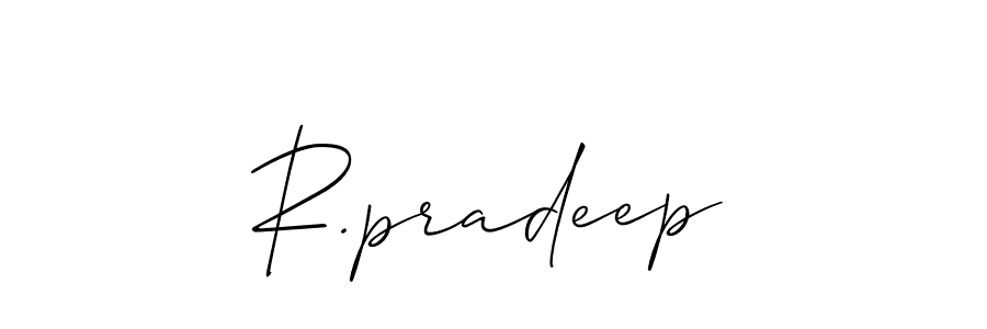 This is the best signature style for the R.pradeep name. Also you like these signature font (Allison_Script). Mix name signature. R.pradeep signature style 2 images and pictures png