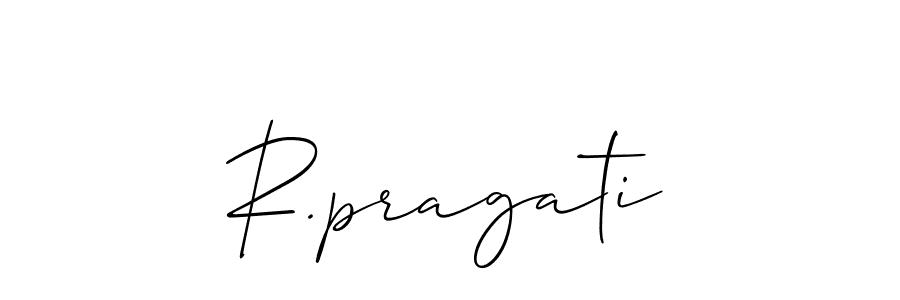 You should practise on your own different ways (Allison_Script) to write your name (R.pragati) in signature. don't let someone else do it for you. R.pragati signature style 2 images and pictures png