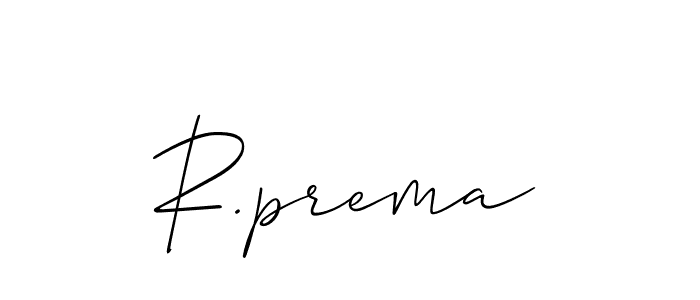 R.prema stylish signature style. Best Handwritten Sign (Allison_Script) for my name. Handwritten Signature Collection Ideas for my name R.prema. R.prema signature style 2 images and pictures png