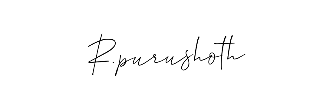 Allison_Script is a professional signature style that is perfect for those who want to add a touch of class to their signature. It is also a great choice for those who want to make their signature more unique. Get R.purushoth name to fancy signature for free. R.purushoth signature style 2 images and pictures png