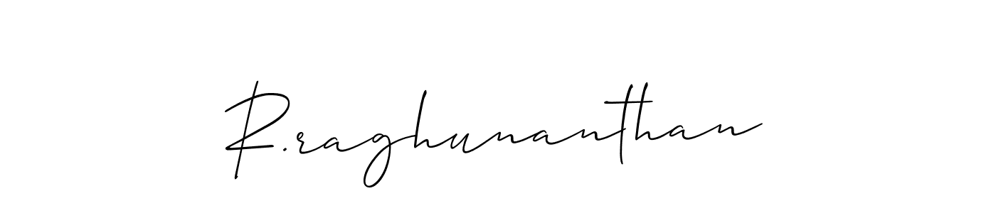 Make a beautiful signature design for name R.raghunanthan. With this signature (Allison_Script) style, you can create a handwritten signature for free. R.raghunanthan signature style 2 images and pictures png