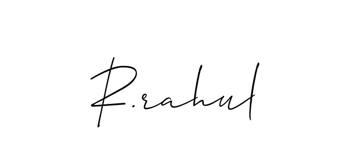 if you are searching for the best signature style for your name R.rahul. so please give up your signature search. here we have designed multiple signature styles  using Allison_Script. R.rahul signature style 2 images and pictures png