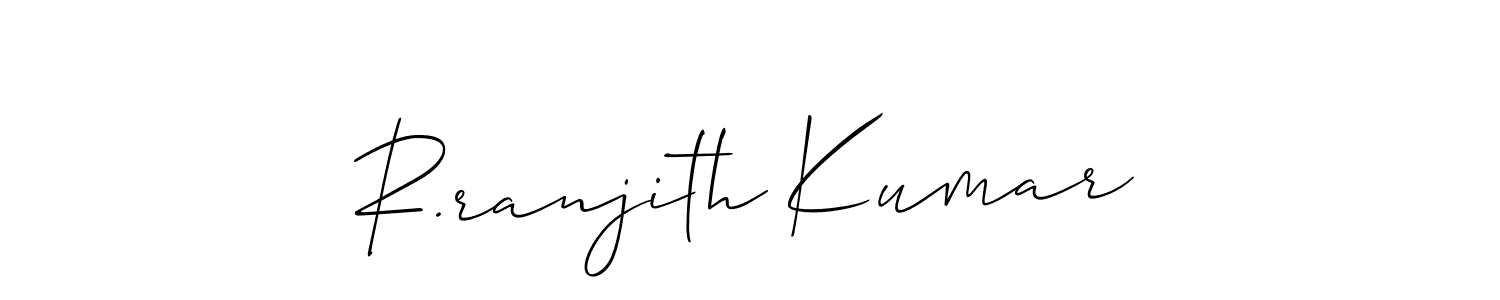 Create a beautiful signature design for name R.ranjith Kumar. With this signature (Allison_Script) fonts, you can make a handwritten signature for free. R.ranjith Kumar signature style 2 images and pictures png
