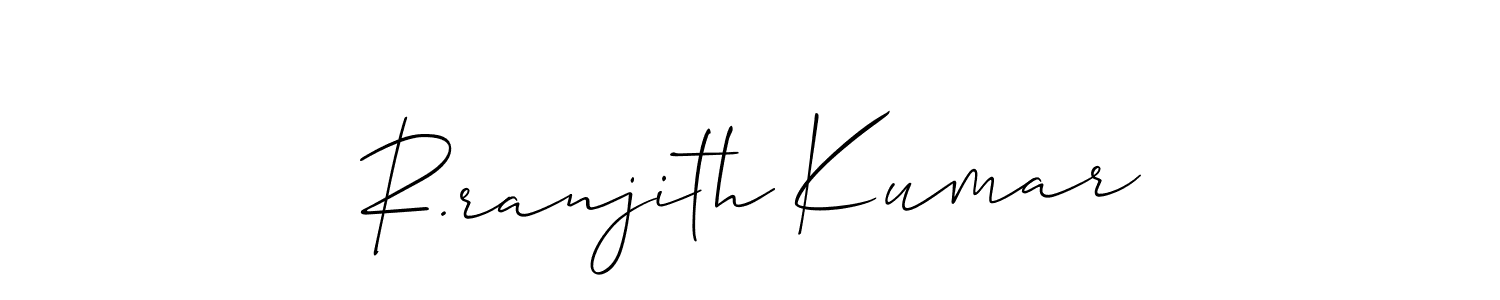 Make a beautiful signature design for name R.ranjith Kumar. With this signature (Allison_Script) style, you can create a handwritten signature for free. R.ranjith Kumar signature style 2 images and pictures png