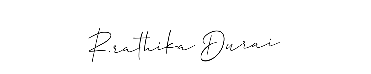 Design your own signature with our free online signature maker. With this signature software, you can create a handwritten (Allison_Script) signature for name R.rathika Durai. R.rathika Durai signature style 2 images and pictures png