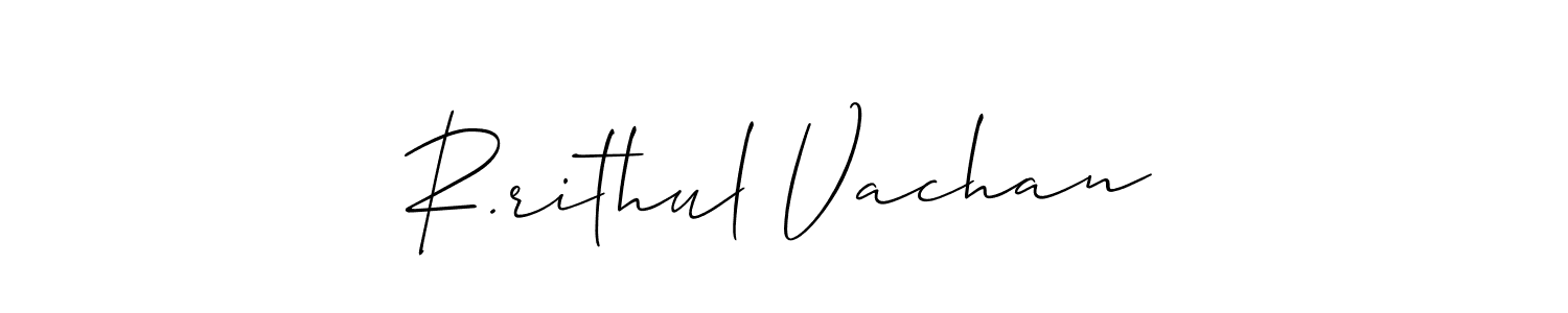Best and Professional Signature Style for R.rithul Vachan. Allison_Script Best Signature Style Collection. R.rithul Vachan signature style 2 images and pictures png