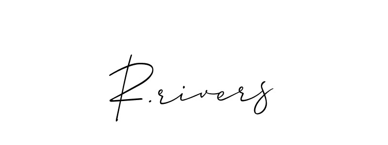 This is the best signature style for the R.rivers name. Also you like these signature font (Allison_Script). Mix name signature. R.rivers signature style 2 images and pictures png