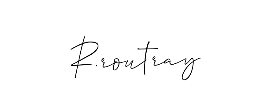How to make R.routray name signature. Use Allison_Script style for creating short signs online. This is the latest handwritten sign. R.routray signature style 2 images and pictures png
