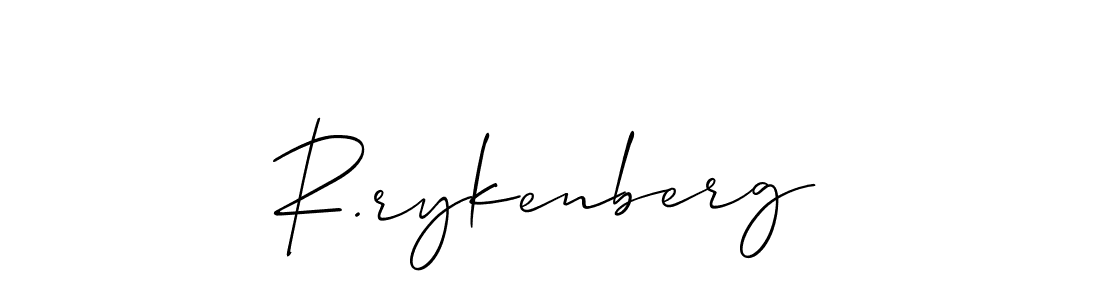 How to Draw R.rykenberg signature style? Allison_Script is a latest design signature styles for name R.rykenberg. R.rykenberg signature style 2 images and pictures png