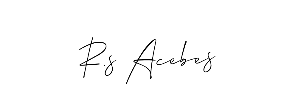 Make a beautiful signature design for name R.s Acebes. With this signature (Allison_Script) style, you can create a handwritten signature for free. R.s Acebes signature style 2 images and pictures png