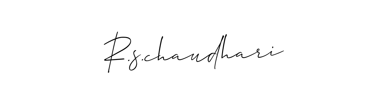 Also You can easily find your signature by using the search form. We will create R.s.chaudhari name handwritten signature images for you free of cost using Allison_Script sign style. R.s.chaudhari signature style 2 images and pictures png