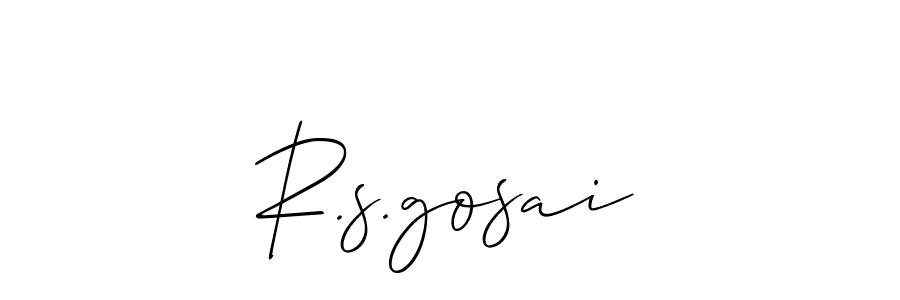 Also You can easily find your signature by using the search form. We will create R.s.gosai name handwritten signature images for you free of cost using Allison_Script sign style. R.s.gosai signature style 2 images and pictures png