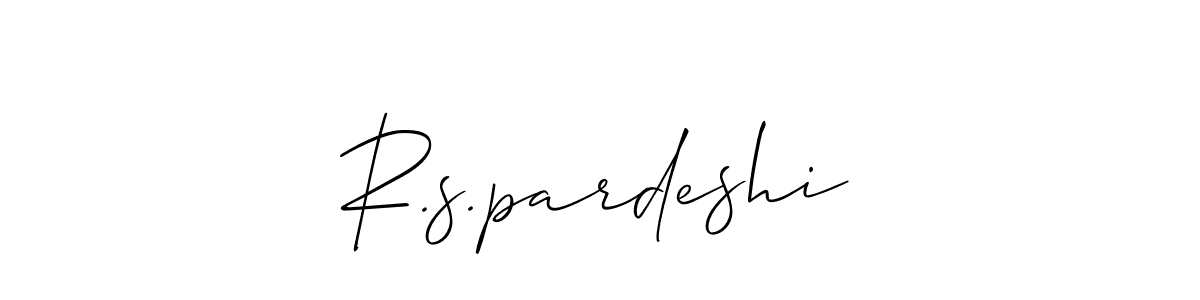 Create a beautiful signature design for name R.s.pardeshi. With this signature (Allison_Script) fonts, you can make a handwritten signature for free. R.s.pardeshi signature style 2 images and pictures png