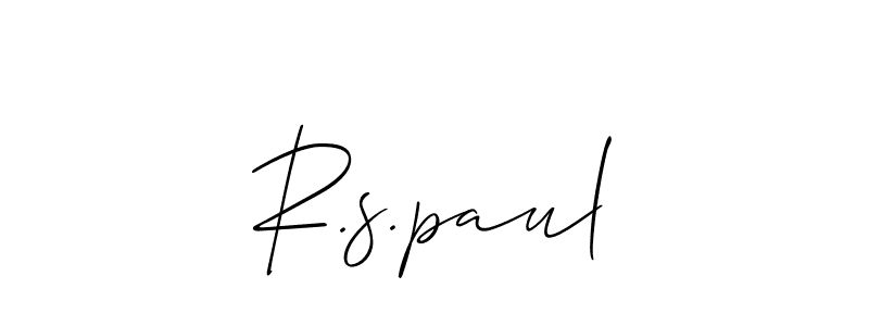 Design your own signature with our free online signature maker. With this signature software, you can create a handwritten (Allison_Script) signature for name R.s.paul. R.s.paul signature style 2 images and pictures png
